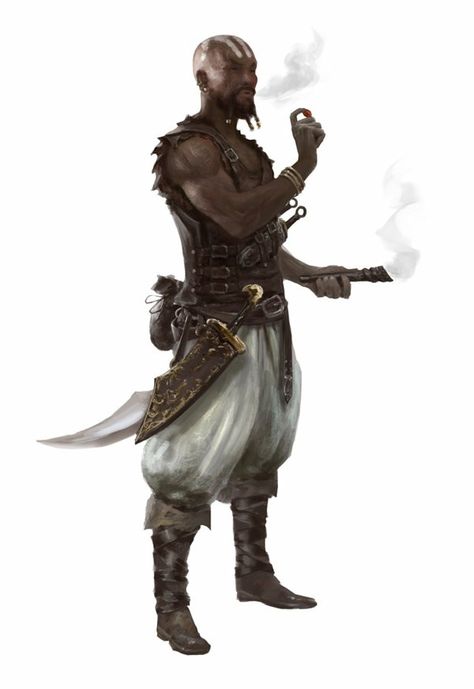 Pirate Illustration, Pathfinder Character, Pirate Art, Heroic Fantasy, Dungeons And Dragons Characters, Fantasy Warrior, Afro Art, Arte Fantasy, Fantasy Rpg