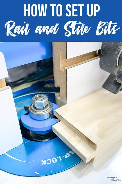 Learn how to set up rail and stile router bits to make your own cabinet doors! Painting Rusted Metal, Router Table Plans, Diy Router Table, Diy Router, Diy Cabinet Doors, Best Router, Using A Router, Essential Woodworking Tools, Table Cabinet