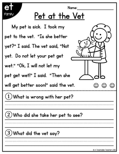 Reading Fluency Passages, Short E Words, Phonics Reading Passages, First Grade Reading Comprehension, Word Family Worksheets, Fluency Passages, Reading Comprehension Lessons, Short Vowel Words, Phonics Lessons