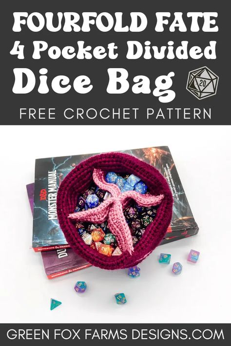 Crochet Dnd Dice Bag Pattern Free, Crochet Dice Bag Pattern Free, Crochet Dice Bag Pattern, Dice Bag Pattern, Crochet Dice Bag, Crochet Dice, Makeup Bag Pattern, Bag Pattern Free, Farm Design