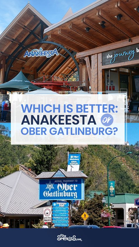 If you're looking for things to do in Gatlinburg TN, you may be wondering if you should go to Anakeesta or Ober Gatlinburg. Choosing between these two popular attractions in the Smoky Mountains can be tough to choose! We break down the differences to make it easy for YOU to compare to see which is best to do with your family on your next Tennessee vacation. #VacationTips #SmokyMountains #Gatlinburg Packing For Gatlinburg Tn, Ober Mountain Tennessee, Ober Gatlinburg Tennessee, Gatlinburg Tennessee Outfits Spring, Gatlinburg Tennessee Outfits Winter, Gatlinburg Tennessee Outfits, Gatlinburg Christmas, Tennessee Summer, Tennessee Family Vacation