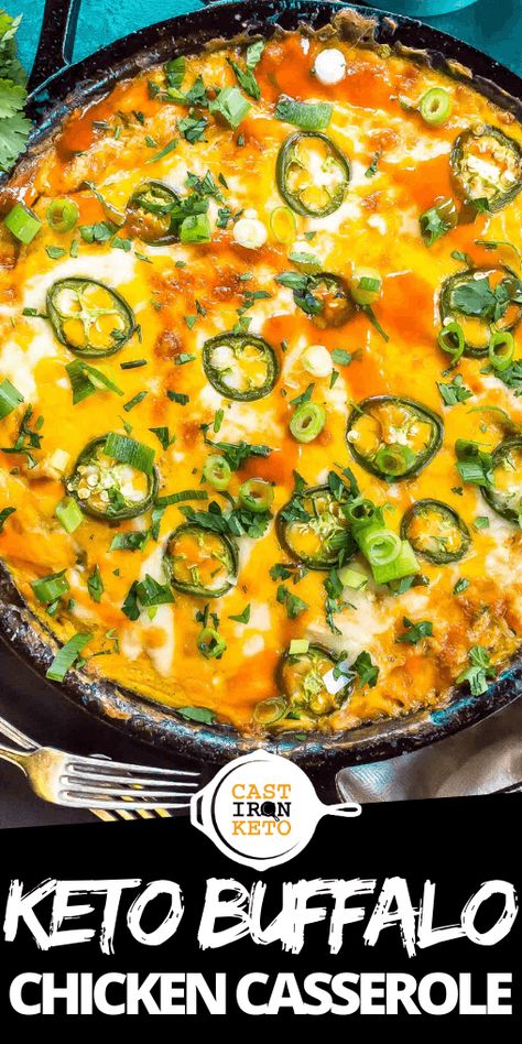 Keto Buffalo Chicken Casserole, Buffalo Chicken Skillet, Low Carb Skillet, Keto Buffalo Chicken, Health Lunches, Buffalo Chicken Casserole, Dinner Keto, Medicine Tips, Chicken Skillet