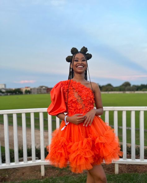 Orange Traditional Dresses, Traditional Orange Party Dress, Tsonga Traditional Dresses Classy, Orange Shweshwe Dresses, Shweshwe Dresses South Africa, Tsonga Traditional Wedding Dresses, Wedding Dresses For Guests, Seshweshwe Dresses 2021, Lace Styles For Wedding