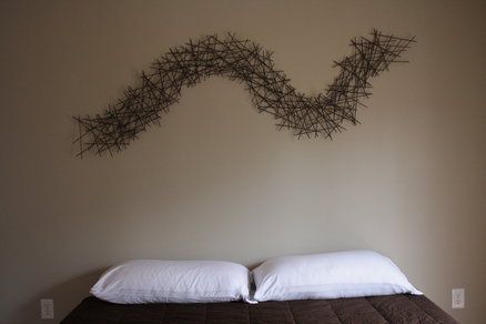 Skewer Wall Art, Bamboo Skewer Crafts, Skewer Crafts, Stick Art, Bamboo Skewers, Wall Art Diy, Sculpture Ideas, Skewers, Things To Make