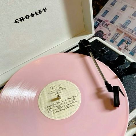 Baby Pink Vinyl, Melanie Martinez's #melaniemartinez #vinyl #music #pink #romantic #lyrics #aesthetic #song #affiliate Pink Record Aesthetic, Pink Music Aesthetic, Melanie Martinez Vibes, Pink Record Player, Pink Record, Coquette Music, Romantic Lyrics, Vinyl Aesthetic, Pink Music