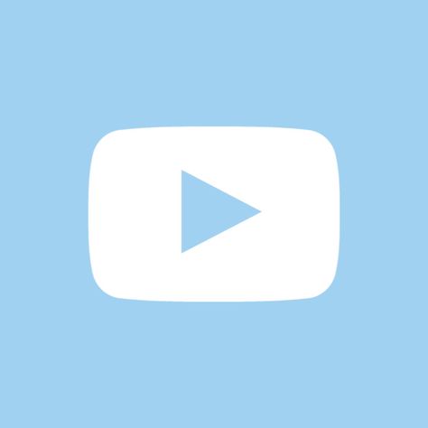 Light blue youtube phone icon Pastel Blue Youtube Icon, Light Blue Icons For Apps Phone, Youtube Blue Icon Aesthetic, Blue Phone Theme Icons, Aesthetic App Icons Blue Pastel, Pastel Blue Phone Icon, Summer App Icons Aesthetic Blue, Light Blue Phone Aesthetic, Aesthetic Light Blue Icons