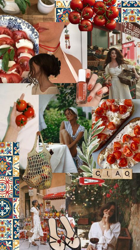 #tomatogirl #tomatogirlaesthetic #redaesthetic #italianaesthetic #brunette #tomato #vibe #aesthetic #art #wallpaper #moodboard #redaesthetic #soft #softred #beauty #vintage #vintagegirl Italian Aesthetic Outfit, Vintage Italian Aesthetic, Aesthetic Art Wallpaper, Tomato Girl, Italian Party, Italian Aesthetic, Vibe Aesthetic, Collage Board, Italy Holidays