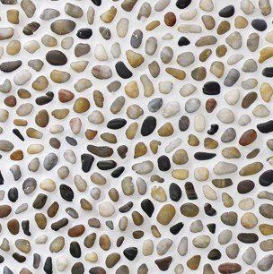 Replace traditional mulch with pebbles in your garden beds. Pebbles help retain soil moisture and add a clean, decorative touch. Stone Garden Design, Pebble Wash, Pebble Tiles, Pebble Floor, Pebble Tile, Floor Texture, White Pebbles, Stone Garden, Decoration Garden