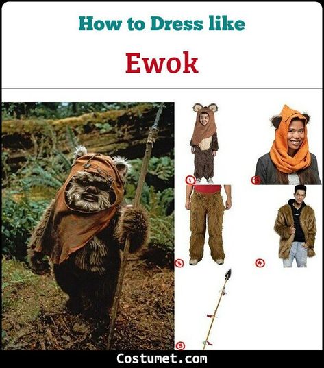 Star Wars Ewok Costume, Star Wars Themed Costumes, Diy Ewok Costume Women, Ewok Hood Diy, Star Wars Diy Costume Women, Ewok Outfit, Star Wars Diy Costume, Star Wars Costumes For Kids, Diy Star Wars Costume