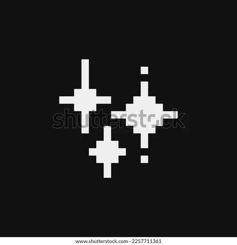 Sparkles Emoji Star Pixel Art Style Stock Vector (Royalty Free) 2257711361 | Shutterstock Pixel Sparkles, Star Pixel Grid, Pixel Star Icon, Pixel Stars, Star Pixel Art, Pixel Star Gif Png, Pixel Moon Black Background, Pixel Star, Pixel Moon Gif