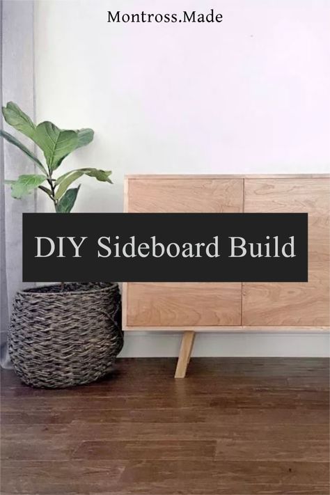 Diy Mcm Cabinet, Diy Sideboard Cabinet, Diy Console Cabinet, Console Cabinet Modern, Diy Tv Console, Diy Media Console, Diy Cabinets Build, Media Console Diy, Tv Console Diy