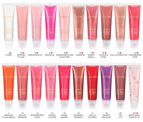 Lancome Juicy Tubes, Juicy Tubes, Shiny Lip Gloss, Business Things, Lip Gloss Shades, High Shine Lip Gloss, Flavored Lip Gloss, Birthday Makeup, Hydrating Lip Gloss