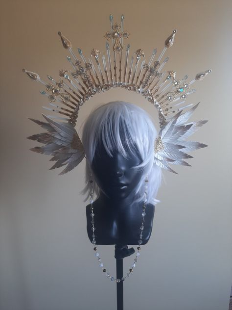 Angel Wings Headpiece, Biblical Angel Costume, Seraphim Costume, Biblically Accurate Angel Costume, Angel Headpiece, Angel Cosplay, Biblically Accurate, Angel Halo, Bridal Halo