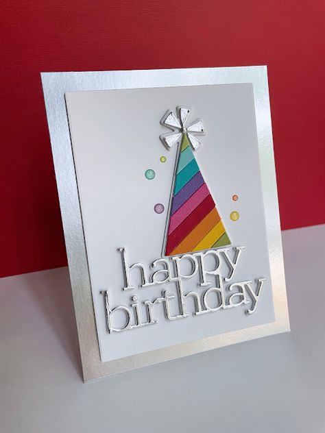 Craft Shed, Card Making Crafts, Cards Birthday, Birthday Hat, Cards Ideas, Birthday Cards Diy, Masculine Cards, Party Hat, Handmade Birthday Cards