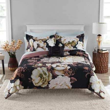 Black Comforter Sets, Rose Comforter, Queen Size Comforter Sets, Black Comforter, Floral Comforter Sets, Floral Bedding Sets, Floral Comforter, Comforter Bedding Sets, Master Bed