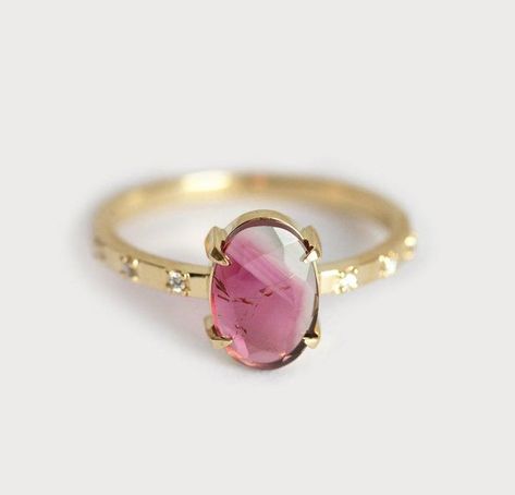 Bi Color Tourmaline Ring, Unique Engagement Watermelon Tourmaline Engagement Ring, Watermelon Tourmaline Ring, Gold Ring Diamond, Tourmaline Engagement Ring, Unique Diamond Rings, Special Ring, Tourmaline Jewelry, Tourmaline Ring, Watermelon Tourmaline