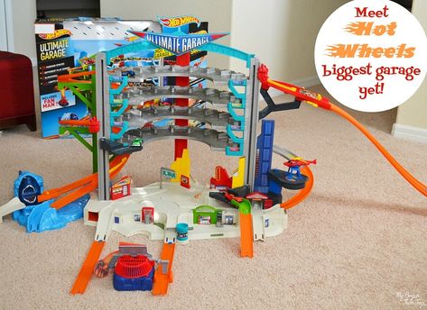 Hot Wheels Ultimate Garage & Play Zone - My Boys and Their Toys Hot Wheels Garage Diy, Hot Wheels Diy, Hot Wheels Ultimate Garage, Toy Car Garage, Big Garage, Play Zone, Steel Garage Doors, Monkey Garage, Hot Wheels Garage