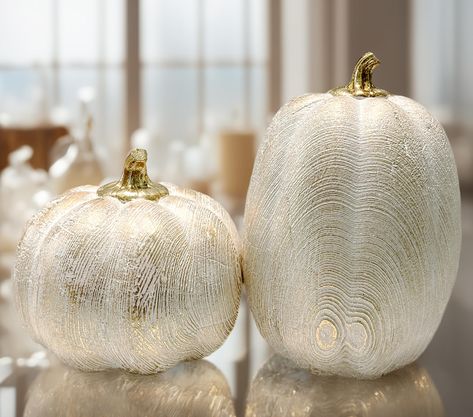 Neutral Pumpkin Decor, Thanksgiving Dining Table Decor, Thanksgiving Dining Table, Thanksgiving Table Centerpieces, Resin Pumpkin, Fall Decorations For Home, Gold Halloween, Decorative Pumpkin, Elegant Pumpkins