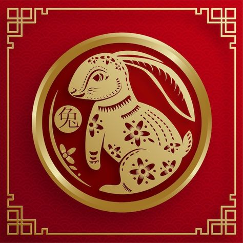 Imlek 2023 Rabbit, Chinese New Year 2023 Rabbit, Imlek 2023, Chinese Banner, Cny Craft, Happy Chinese New Year 2023, Water Rabbit, 2023 Rabbit, China Background