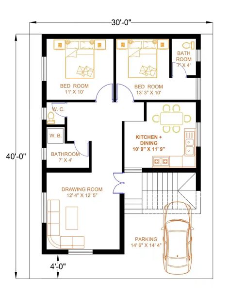 30x40 House Plans | 30*40 House Plan | 30×40 Home Design | 30*40 House Plan With Car Parking 1 30x 40 House Plans, 30x40 House Plans 2 Bedroom, 1150 Sq Ft House Plans, 30×40 Home Design, 30×40 House Plan, 30 By 40 House Plans Design, 30×30 House Plan, 30 X 40 House Plans Open Floor, Home Plans Indian