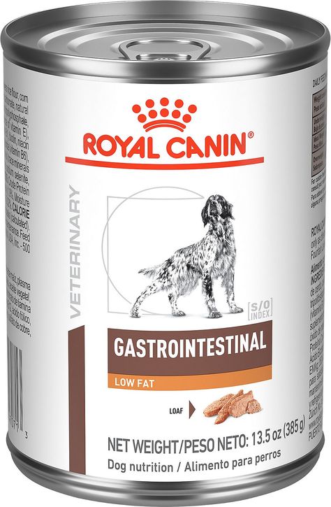 ROYAL CANIN VETERINARY DIET Adult Gastrointestinal Low Fat Loaf Canned Dog Food, 13.5-oz, case of 24 - Chewy.com Food Texture, Canned Dog Food, Wet Dog, Support Dog, Royal Canin, Healthy Body Weight, Dog Nutrition, Best Dog Food, Food Sensitivities