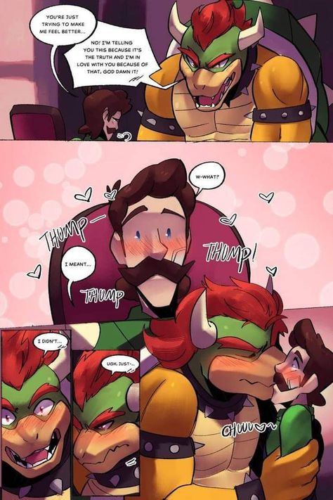 King Boo Fanart Human Male, Bower X Luigi, Bowser Hot Fan Art, Bowigi Fanart, Bowigi Fan Art, Bowuigi Ship, Bowser As A Human, Bowuigi Comic, Bowser Human Fanart