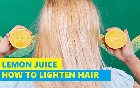 How to Use Lemon Juice To Lighten The Hair Lemon Juice Hair Lightener Before After, Lemon Hair Lightening, Lemon Juice Hair, Homemade Olive Oil, Lightening Dark Hair, Hair Lightening, Professional Hair Dye, Natural Looking Highlights, Lemon Juice Benefits