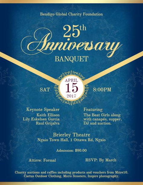 Anniversary formal banquet dinner invitation flyer template - royal blue. Bad Graphic Design, Invitation Card Birthday Party, Business Events Invitation, Birthday Invitations Online, Army Pattern, Happy Birthday Invitation, Birthday Party Invitation Card, Corkboard Ideas, Card Wedding Invitation