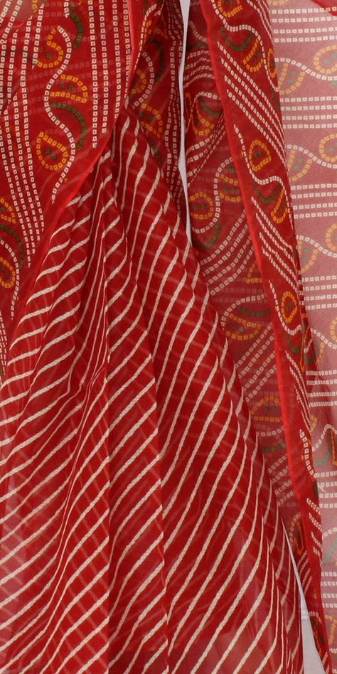 Red Laharia Premium JP Kota Doria Chunri Printed Cotton Saree (without Blouse) 15315 Chunri Saree, Printed Sarees, Cotton Saree, Fashion Magazine, Printed Cotton, Saree, Magazine, Red, Quick Saves