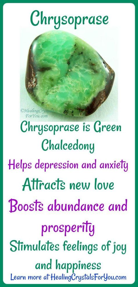 Chrysoprase Crystal, Crystal Spiritual, Crystal Healing Chart, Love Abundance, Healing Crystals For You, Chalcedony Crystal, Crystals Healing Properties, Spiritual Crystals, Gemstone Meanings