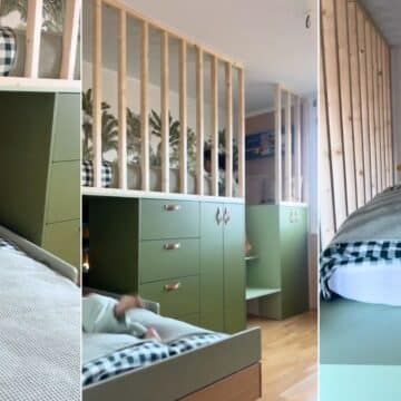 Ikea Hacks For Cats, Ikea Loft, Ikea Room Divider, Kids Loft Bed, Ikea Loft Bed, Ikea Hack Bedroom, Ikea Bed Hack, Living Room Hacks, Hidden Desk