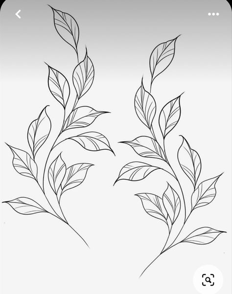 Pretty Leaves Drawing, Leave Outline Tattoo, Leaves Stencil Tattoo, Wildflower Pencil Drawing, Detailed Vine Tattoo, Leaf Tattoos For Women Chest, Leaf Stencil Tattoo, Vines Filler Tattoo, Floral Leaves Tattoo Design