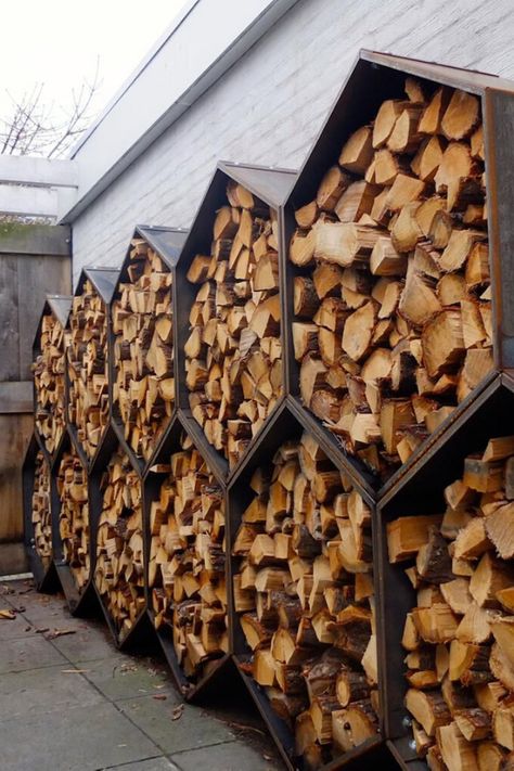 Inspirational firewood storage to refresh your home Firewood Storage Ideas, Storage Design Ideas, Firewood Storage Outdoor, Outdoor Firewood Rack, Firewood Racks, Wood Lumber, Firewood Shed, Firewood Holder, Firewood Rack