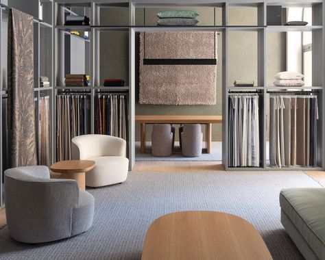 Vincent Van Duysen | Kvadrat Showroom Fabric Store Design, Showroom Inspiration, Design Studio Office, Peter Saville, Architecture School, Curtain Store, Vincent Van Duysen, Store Design Boutique, Showroom Interior Design