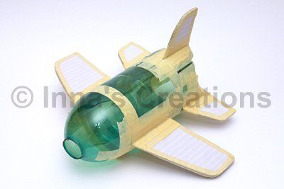 Inna's Creations: Make a papier-mache airplane using a water bottle Toy Airplane, Airplane Crafts, Rockets For Kids, Paper Mache Sculpture, Paper Mache Crafts, Plastic Bottle Crafts, Coke Bottle, Recycled Projects, Papel Mache