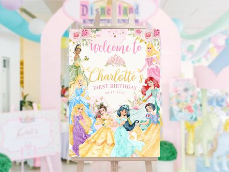 Princess Coloring Sheets, Princess Activities, Princess Backdrops, Princess Banner, Activity Placemat, Princess Printables, Welcome Board, Welcome Boards, Welcome Banner