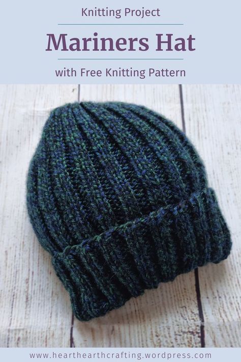 Mariners Hat Knitting Project - With Free Pattern Beanie Hat Pattern Knitted, Free Aran Knitting Patterns, Baby Hat Knitting Patterns Free, Knitting Patterns Free Dog, Beanie Pattern Free, Aran Knitting, Beanie Knitting Patterns Free, Knit Beanie Pattern, Aran Knitting Patterns