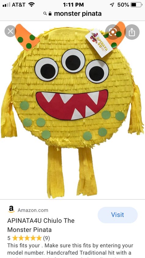 Pinata Halloween, Monster Pinata, How To Make Pinata, Halloween Pinata, Halloween Theme Party, Pink Monster, Little Monster Birthday, Birthday Pinata, Party Monster