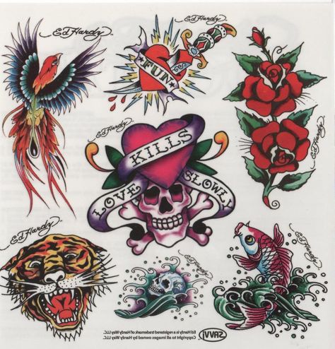 That bird is definitely going on my body Rose Hardy, Ed Hardy Tattoos, Ed Hardy Designs, Tattoo Flash Sheet, Old School Tattoo Designs, Traditional Tattoo Art, Traditional Tattoo Flash, Tattoo Art Drawings, Time Tattoos