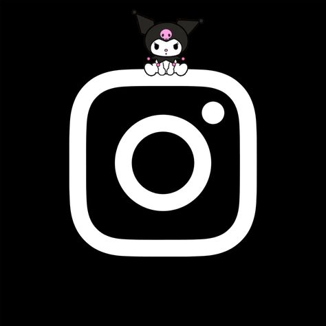 Kuromi Instagram Icon, Kuromi Icon Black Background, Kuromi Snapchat Icon, Kuromi Phone Icons, Kuromi Phone Theme, Kuromi Icon, Widget Themes, Kuromi Aesthetic, Icon Phone