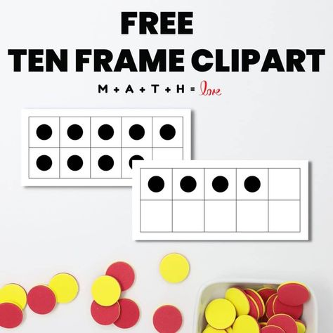 Looking for free ten frame clipart? I created this free collection of black and white ten frame clipart for each of the numbers from 0-10. Free Ten Frames Printables, Free Ten Frame Printables, Ten Frames, Ten Frame, Frame Clipart, The Numbers, For Free, Clip Art, Black And White