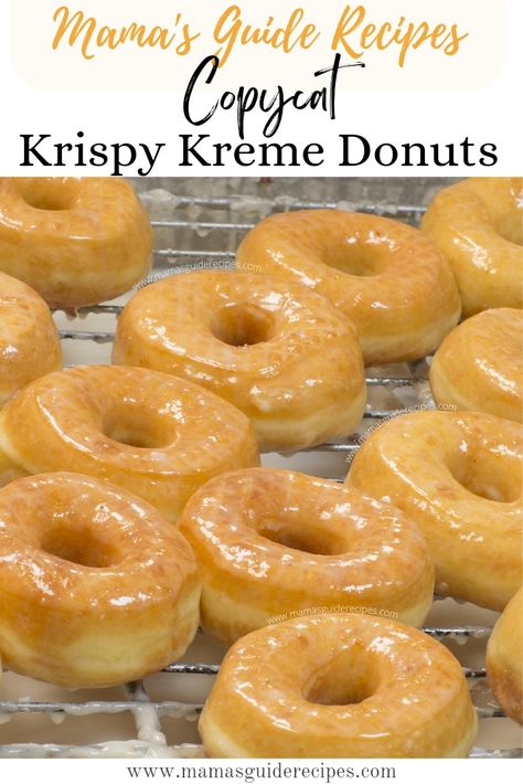 Copycat Krispy Kreme Donuts Crispy Kreme Donuts Recipe, Kristy Kreme Donut Recipes, How To Make Krispy Kreme Donuts At Home, Homemade Krispy Kreme Donuts Recipe, Crispy Creme Donut, Crispy Cream Donuts Recipe, Raised Donuts Recipe, Copycat Krispy Kreme Donut Recipe, Krispy Kreme Donuts Recipe