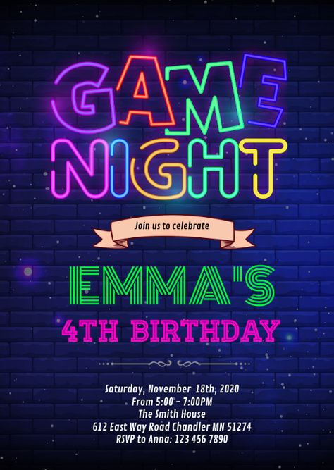 Bingo Night Flyer, Game Night Poster, Game Night Flyer, Game Night Invitation, 2022 Dump, Fundraising Poster, Template Game, Postcard Birthday, Free Bingo Cards