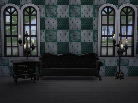 The Sims Resource - misslittlewheel Sims 4 Cc Slytherin, Sims4 Wallpaper Cc, Sims4 Wallpaper, Slytherin Wallpaper, Sims 1, Cc Sims, Sims 4 Cc, Animal Skin, Maxis Match