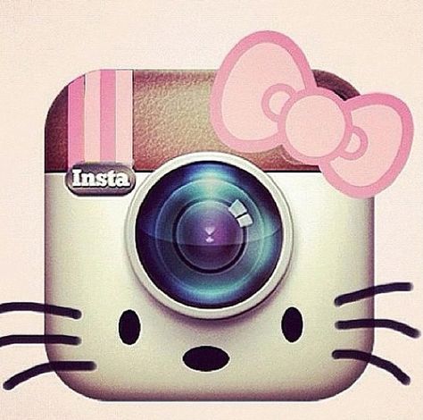 Hello Kitty Instagram Icon, Pink Instagram Icon, App Icon Instagram, Hello Kitty Camera, Instagram App Icon, Pretty Wallpaper Ipad, Hacks And Tips, Easy Tricks, Cute App