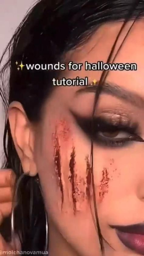 Halloween Smink, Wound Makeup, Halloween Makeup Hacks, Maquillage Halloween Simple, Blood Makeup, Läskig Halloween, Gore Makeup, Halloweenský Makeup, Holloween Makeup