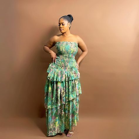 Adaeze Maxi Dress (UK XS - 2X) Price - ₦42,000 Fabric - Chiffon SHOP NOW ON www.therailclothing.com Or VIA DM Abuja Fashion Brand, Abuja Ready To Wear, Abuja Made To order, Abuja Fashion, Made In Nigeria, Nigerian Fashion Rails Clothing, Nigerian Fashion, Nigerian Styles, Formal Wedding, Fashion Brand, Ready To Wear, Chiffon, Shop Now, Prom