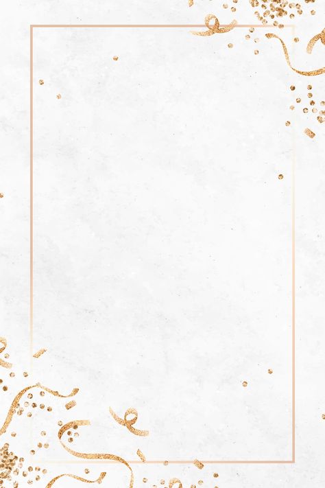 Festive gold frame template vector | premium image by rawpixel.com / NingZk V. Desktop Illustration, White And Gold Background, New Year Champagne, Wine Glass Illustration, Instagram Phone, Birthday Background Design, Glass Illustration, Aesthetic Post, Gold Wallpaper Background