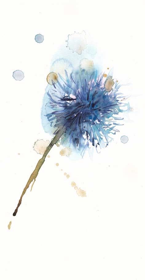 Tattoo idea Blue Dandelion Tattoo, Cornflower Tattoo, Watercolor Dandelion Tattoo, Dandelion Watercolor, Watercolor Dandelion, Small Watercolor Tattoo, Watercolour Tattoos, Dandelion Art, Tattoo Watercolor