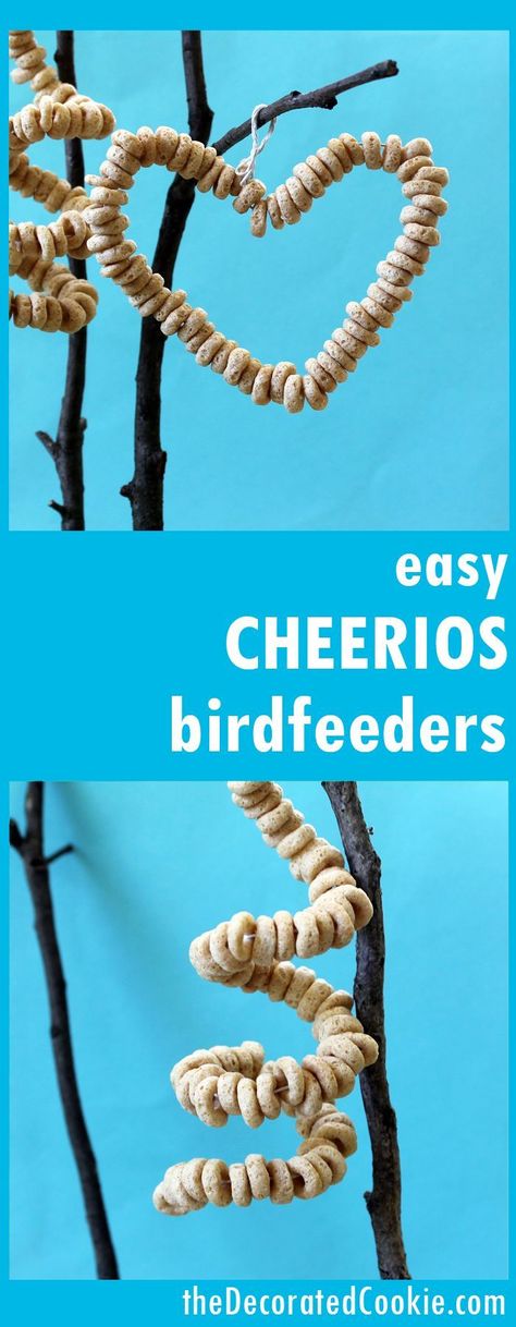 Preschool Birdfeeder Craft, Cheerios Bird Feeder For Kids, Cheerios Bird Feeder, Cheerio Bird Feeders, Cheerio Bird Feeder, Kids Bird Feeder Crafts, Cheerio Crafts, Bird Feeder Craft For Kids, Easy Bird Feeders